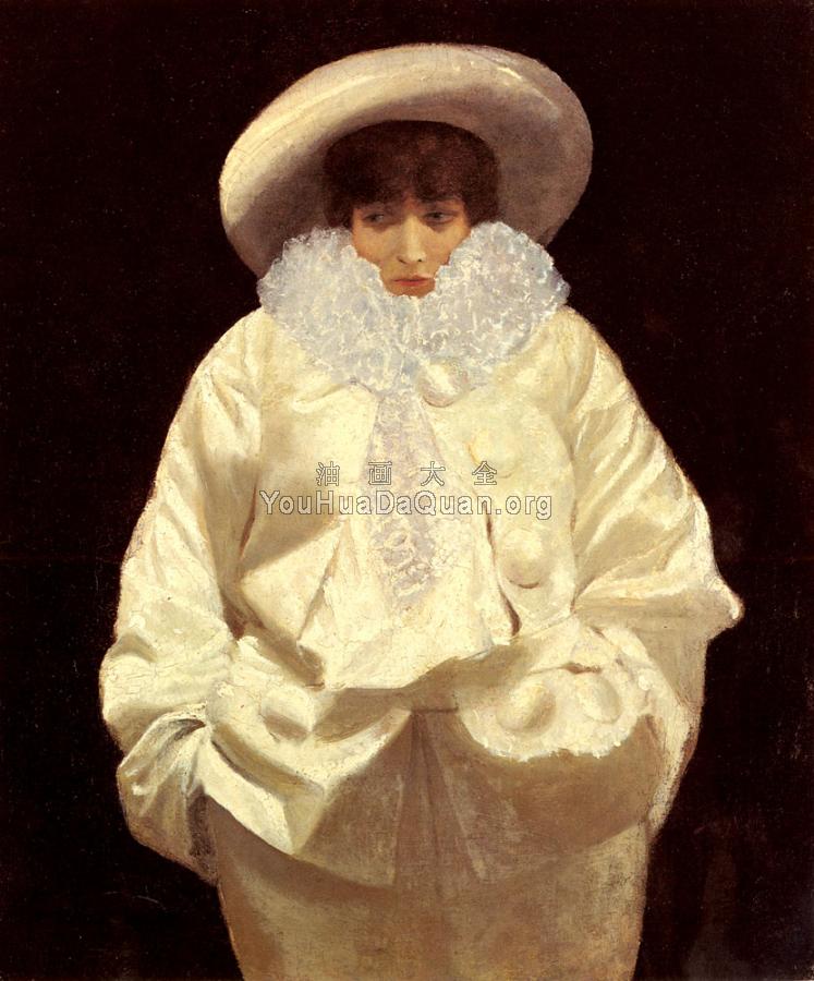 Sarah Bernhardt As Pierrot - 朱塞佩·德·尼蒂斯